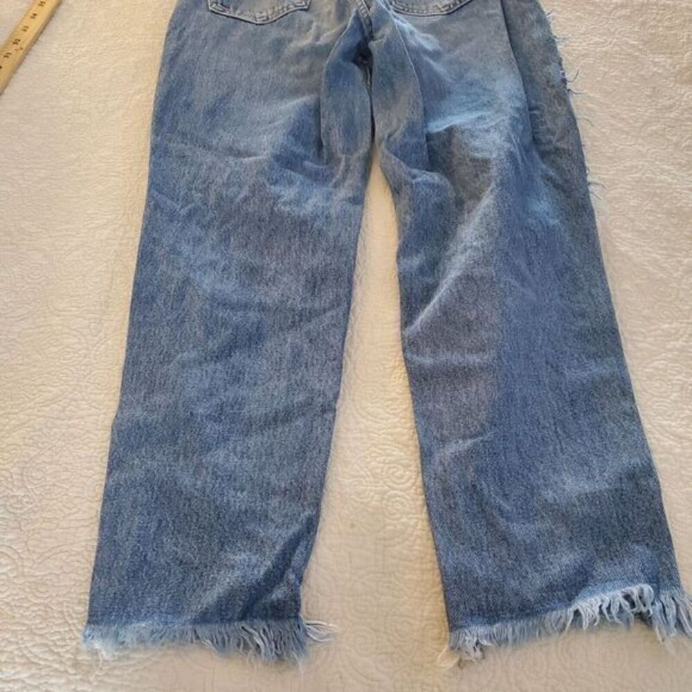 Carmar Jeans Blue High Rise Women 25 LF Distressed Grunge Denim Raw Hem Designer - Picture 4 of 11